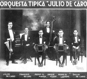 L'orchestra di Julio De Caro nel 1925